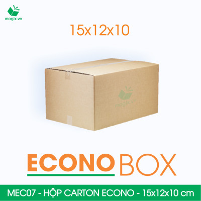 MEC07 - 15x12x10 cm - Combo 60 thùng hộp carton trơn siêu tiết kiệm ECONO