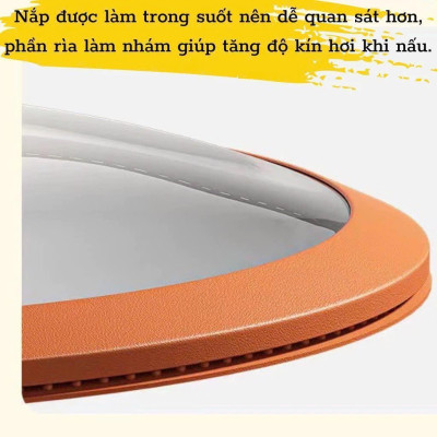 Nồi Áp Suất, Nồi Áp Suất Bí Ngô Chống Dính 8L Thông Minh - Nồi Hầm 28cm 4in1 Hầm Gà, Cháo, Nồi Chiên, Xào Nấu Nấu Cơm Cooker Nồi Cơm Điện Nấu Ăn