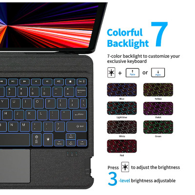 Bao da bàn phím kèm TrackPad cho iPad Air 6 11 inch M2 / iPad pro 11 2024 M4 chính hãng WIWU Mag Touch IPad Keyboard, có thể tháo rời, có đèn LED - Hàng chính hãng 