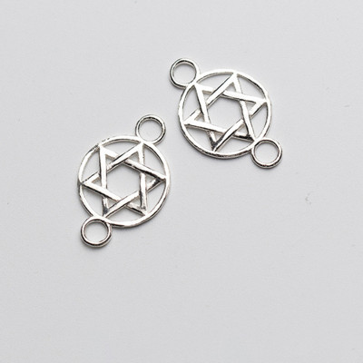 Combo 3 cái charm bạc khóa liên kết vòng tay, dây chuỗi hình sao 6 cánh - Ngọc Quý Gemstones