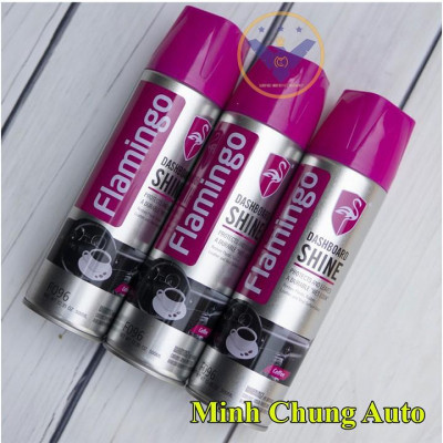 COMBO 2 bình xịt vệ sinh taplo, nhựa, da nội thất xe ô tô Flamingo hương cà phê