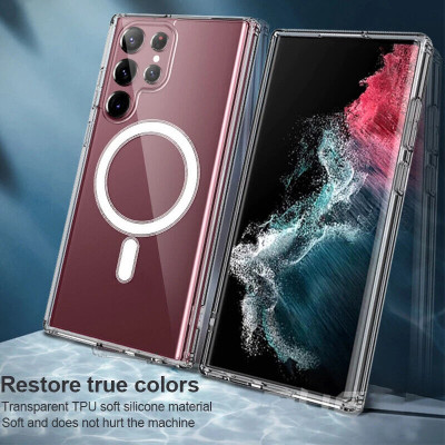 Ốp lưng trong suốt viền màu cho Samsung Galaxy S23 Ultra hiệu Likgus Simple But Unique (chống sốc, bảo vệ toàn diện) - Hàng nhập khẩu