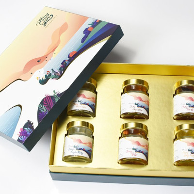 Yến Sào Nàng Yến Set Lục Bảo Như Ý 6 hủ*70ml, 100% Nguyên Chất Yến Chưng Thượng Hạng, Bộ Quà Tặng Chăm Sóc Sức Khỏe