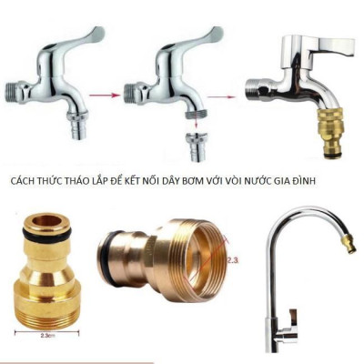 Bộ dây vòi xịt nước rửa xe, tưới cây . tăng áp 3 lần, loại 7m, 10m 206701 đầu đồng, cút, + tặng khăn phượt