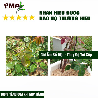 Combo 1 túi giá thể bã mía 500g & 1 túi vỏ lạc 1Kg dập nhỏ PMP để trộn đất, phủ bề mặt trồng cây