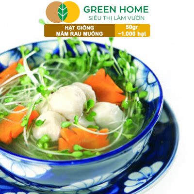 Hạt Giống Mầm Rau Muống Greenhome, Gói 50g~1000 hạt, Dễ Trồng Quanh Năm, Nảy Mầm Cao, Thu Hoạch Nhanh, Năng Suất Cao R14
