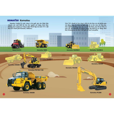 Sách - Bóc Dán Hình Sticker Thông Minh - Các Hãng Xe Công Trình Trên Thế Giới - Việt Thư