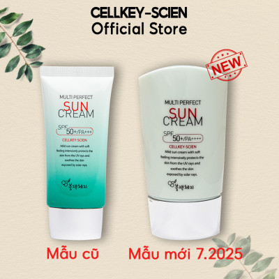 Combo Kem Nền Kem Chống Nắng Che Khuyết Điểm Kiềm Dầu Dưỡng Trắng Chống Nhăn Cho Da Nhạy Cảm Cellkey-Scien BB Sun Cream (80ml)