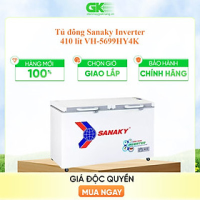 Tủ đông Sanaky inverter 410 lít VH-5699HY4K - hàng chính hãng( Chỉ giao HCM)