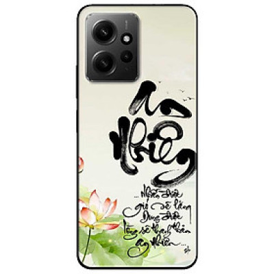 Ốp lưng cho Xiaomi Redmi 12 4G - Redmi Note 12 4G - Redmi Note 12 Pro 4G - 12 Pro 5G - An Nhiên Sen Đỏ - Hàng Chính Hãng