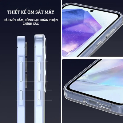 Ốp lưng dẻo silicon trong suốt mỏng 0.6mm cho Samsung Galaxy A55 A35 A25 A15 A05 A05s M15 - Hàng nhập khẩu