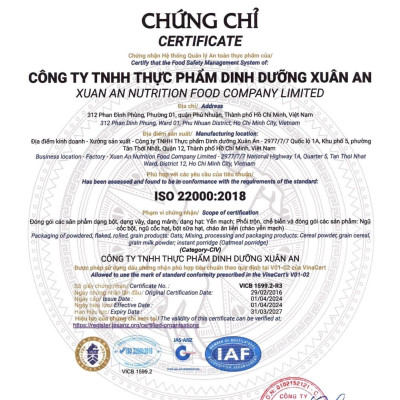 Combo 11 Hộp Yến Mạch Và Mật Ong Xuân An 384G  {32g*12 gói}