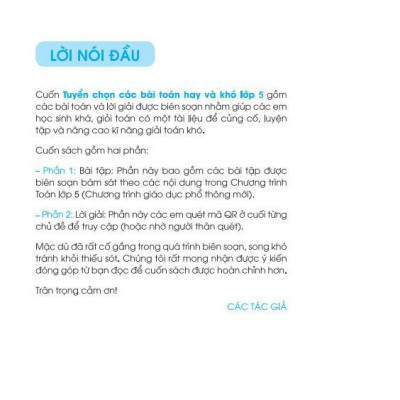 Tuyển Chọn Các Bài Toán Hay Và Khó Lớp 5 (Theo Chương Trình GDPT Mới)