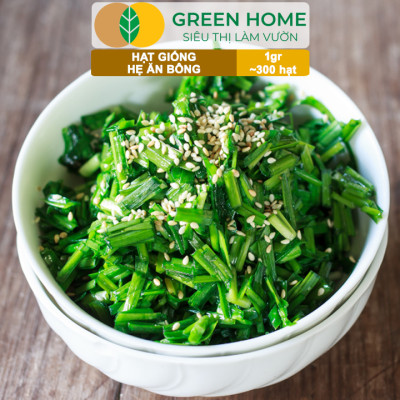 Hạt Giống Hẹ Ăn Bông GreenHome, Gói 1g~300 hạt, Nảy Mầm Đều, Giàu Dinh Dưỡng, Dễ Trồng Quanh Năm G20