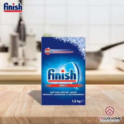Muối rửa chén bát Finish 1,5kg kèm túi zip 