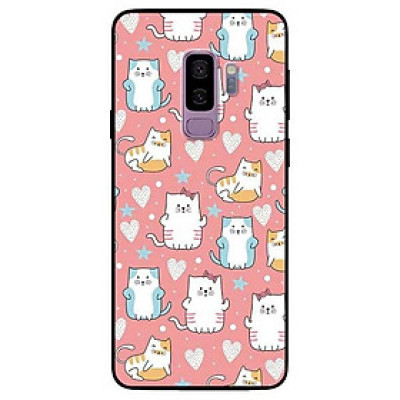 Ốp lưng dành cho Samsung S8 - S8 Plus - S9 Plus mẫu Họa Tiết Mèo Xanh Vàng