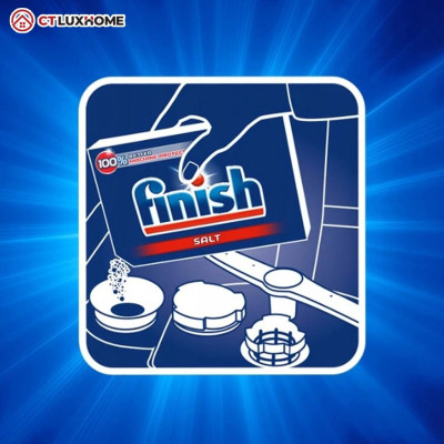 Muối rửa chén bát Finish 1,5kg kèm túi zip 