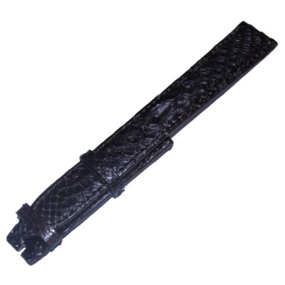 HT8302 - Dây đồng hồ Huy Hoàng da trăn size 16, 18, 20 màu đen