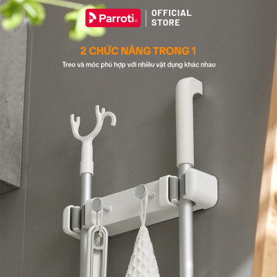 Móc Treo Cây Lau Nhà, Cây Chà Sàn, Cây Gạt Nước, Móc Treo Vật Dụng Phòng Tắm, Toilet Parroti Hanger - HG02
