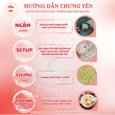 Tổ Yến Sào Tinh Chế Xơ Mướp Tiết Kiệm Tiện Lợi - Yến Sào BaNest