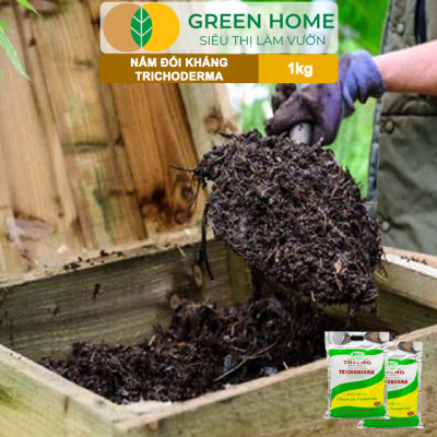Nấm Đối Kháng Trichoderma Greenhome, Điền Trang, Bao 1kg, Ủ Phân Hữu Cơ, Ủ Rác, Đậu Tương, Khử Mùi, Cải Tạo Đất