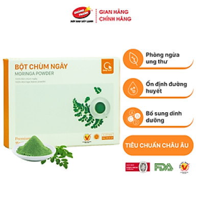 Bột Chùm Ngây Sấy Lạnh Nguyên Chất Hộp 45g - Bột dinh dưỡng ăn dặm cho bé, tăng cường sức khỏe