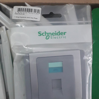 Ổ điện thoại/internet E3031RJK GS Bạc Schneider | Chính hãng |