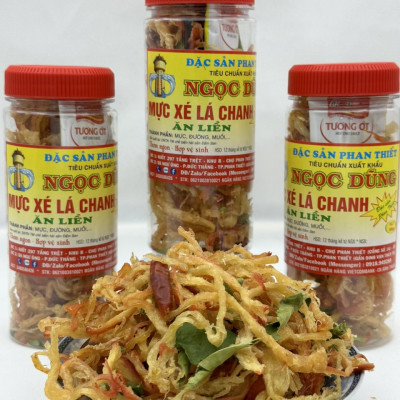 Mực xé lá chanh gói 1 kg đã chế biến ăn liền ngon ơi là ngon của shop Đặc Sản Biển Phan Thiết NGỌC DŨNG. Hạn sử dụng 12 tháng kể từ ngày đặt hàng
