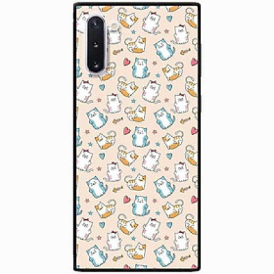 Ốp lưng dành cho Samsung Note 8 - Note 9 - Note 10 - Note 10 Plus mẫu Họa Tiết Mèo Trái Tim