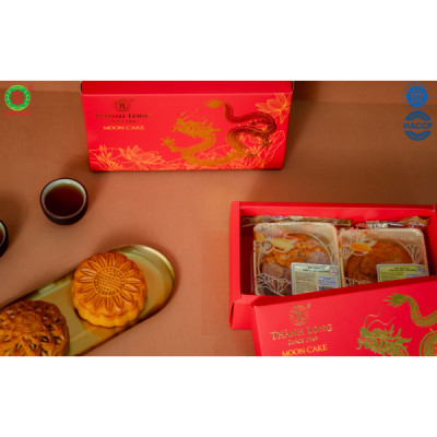 Hộp Bánh Trung Thu 2 bánh 1 trứng 150g - COMBO SUPER A6 - Thành Long (300g) - VIỆT NAM