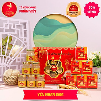 [Hộp 6 Lọ] Nước Yến Sào Chưng Nhân Sâm Nhân Việt 30% Yến Nguyên Chất Hũ 70ml