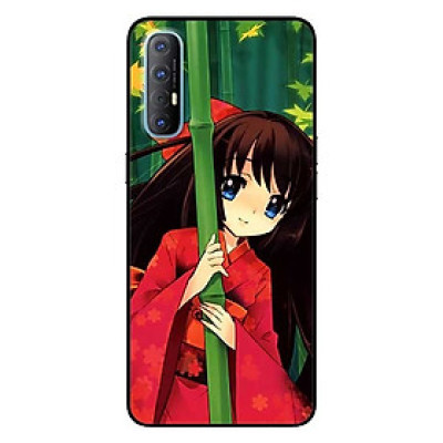 Ốp lưng dành cho Oppo Reno 3 Pro mẫu Anime Cô Gái Kimono Đỏ
