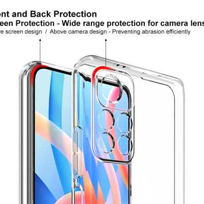 Ốp lưng silicon dẻo trong suốt mỏng 0.6mm cho Xiaomi Redmi Note 11 Pro Plus / Redmi Note 10 Pro 5G hiệu Ultra Thin độ trong tuyệt đối chống trầy xước - Hàng nhập khẩu