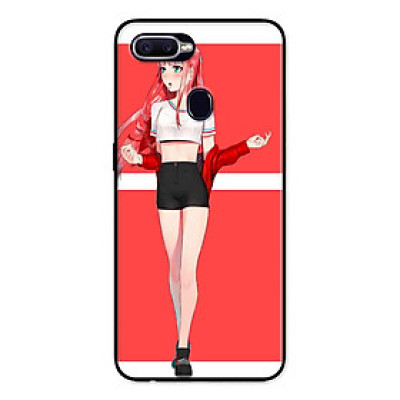 Ốp Lưng in cho Realme 2 Pro Mẫu Cô Gái Nền Hồng Anime - Hàng Chính Hãng