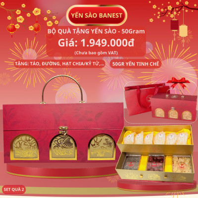 Bộ Quà Tặng 100g Tổ Yến Sào Cao Cấp dành BIẾU TẶNG Người Thân Đối Tác - Yến Sào BaNest