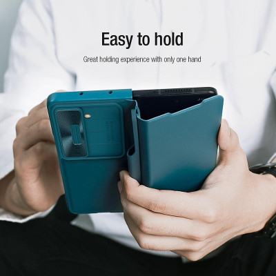 bao da chống sốc cho Samsung Galaxy Z Fold 6 trang bị nắp bảo vệ Camera và ngăn đựng S-Pen hiệu Nillkin Qin Pro (chất liệu da cao cấp, thiết kế thời trang cá tính) - Hàng nhập khẩu