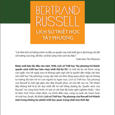 Lịch Sử Triết Học Tây Phương (History of Western Philosophy) - Bertrand Russell- IRED Books