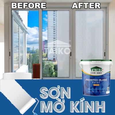 10 Kg Keo Sơn Mờ Kính Chống Nhìn Trộm TAIKOMI, Keo Sơn Bóng Mờ Kính Văn Phòng, Mờ Kính Cửa Sổ, Nhà Tắm, Phòng Ngủ