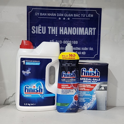 Bộ 3 sản phẩm bột rửa bát Finish 2,2 kg + muối rửa bát Finish 1,2kg+ bóng Finish 400 ml