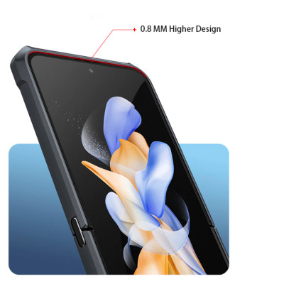 Ốp Lưng Chống Sốc Mặt Lưng Trong Suốt Bảo Vệ Cho Samsung Galaxy Z Flip 3 - Hàng Chính Hãng Xundd