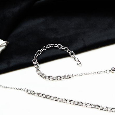 Vòng đeo tay xích dư thả hạt chuỗi chain titan