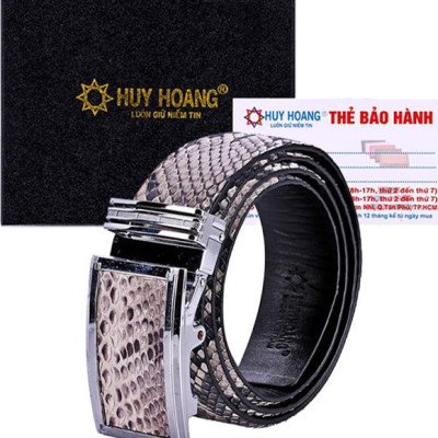 Thắt Lưng Nam Da Trăn Bản Lớn Huy Hoàng HT4311 - Da Nguyên Thủy