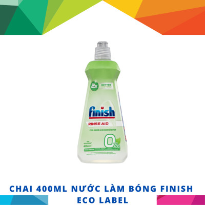 Combo 2 chai Nước Làm Bóng Chén Bát Finish Rinse & Shine Aid - 400ML/chai