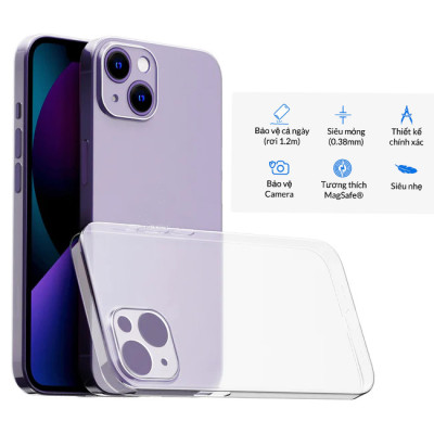 Ốp lưng chống sốc trong suốt cho iPhone 14 (6.1 inch) Likgus Crashproof giúp chống chịu mọi va đập - hàng nhập khẩu