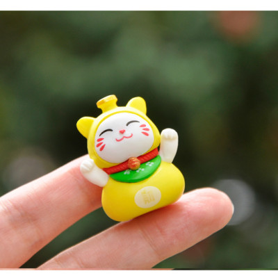 Bộ 6 chú Mèo lucky mini Trang Trí Tiểu Cảnh Decord Ô tô arthouse_ Hàng chính hãng