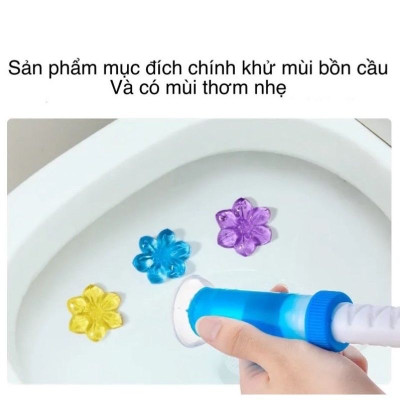 Combo 5 ống  Gel thơm khử bồn cầu   hình bông hoa  ,giúp khử mùi , khử trùng , vệ sinh diệt khuẩn  bảo vệ bồn cầu luôn sạch và thơm 