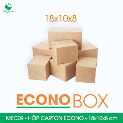 MEC09 - 18x10x8 cm - Combo 60 thùng hộp carton trơn siêu tiết kiệm ECONO