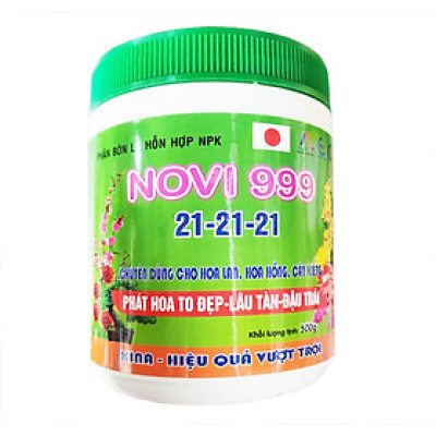 Phân bón dưỡng cây toàn diện Novi 999 21 21 21 hủ 500g