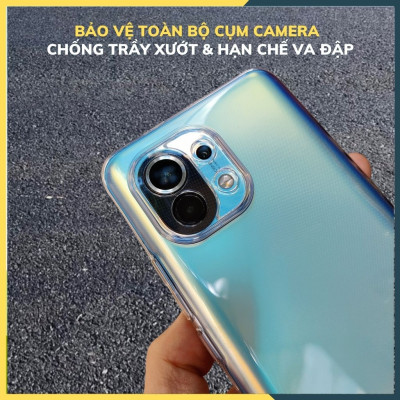 Ốp lưng trong suốt silicon GOR dành cho xiaomi 11 bảo vệ camera dẻo siêu mỏng - Hàng nhập khẩu