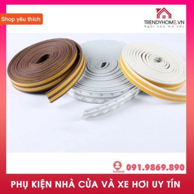 Ron cửa cuộn bán theo mét dài Gioăng cao su chữ I chống ồn, ngăn Bụi cửa Sổ (roncua) 